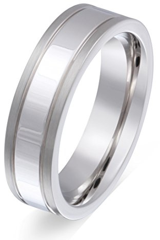 Juwelier Schönschmied - Herren Partnerring Freundschaftsring Ehering Bianda Edelstahl 54 (17.2) 63Hac