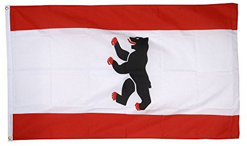Flaggenfritze Fahne/Flagge Deutschland Berlin - 150 x 250 cm + gratis Sticker, XXL-Fahne