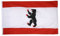 Flaggenfritze Fahne/Flagge Deutschland Berlin - 150 x 250 cm + gratis Sticker, XXL-Fahne
