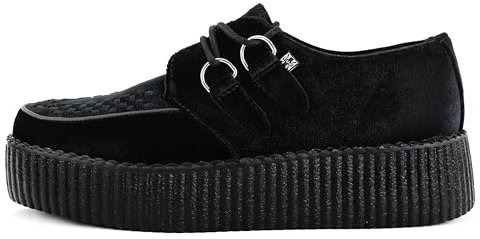 T.U.K. Vegan Viva High Creeper - Scarpe da Uomo e Donna - Colore Velluto Nero - Taglia EU41