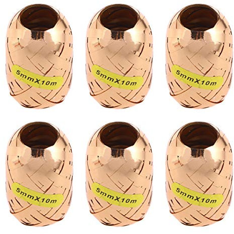 YeahiBaby Rose Gold Ribbon Geschenk Band Curling Band Geschenk Souvenir Handwerk 6 Stücke