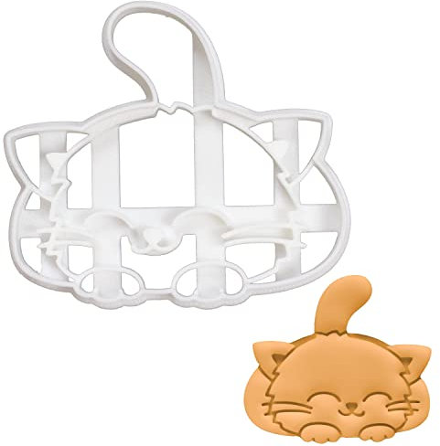 Niedliche lächelnde Katze Ausstechform, 1 Teil, Bakerlogy