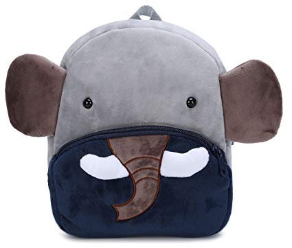 VINBAGGE Nette Kleine Kleinkind Kinder Rucksack Plüsch Tier Cartoon Mini Kinder Tasche für Baby Mädchen Junge Alter 1-3 Jahre - Elefant