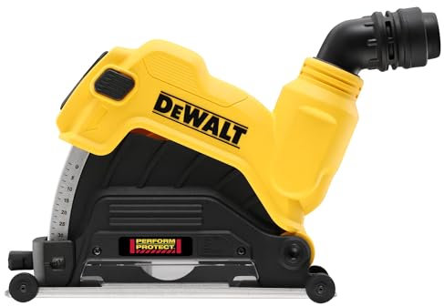 Dewalt 125 mm Winkelschleifer-Schutzhaube für Betonarbeiten DWE46225 (zum Einsatz auf Winkelschleifern, max. Scheiben-Ø: 125 mm, Tauchschnitt-Funktion, Tiefeneinstellung, drehbarer Absauganschluß)