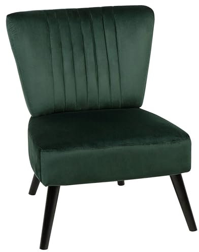 Bequemer Sessel im Retro Stil Polsterbezug grün Vaasa