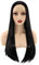 Feirrty 29inch Lang Gerade Perücke Schwarz für Damen Cosplay Perücke für Halloween Karneval (Schwarze)