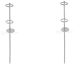 2 Piezas de Acero de la Tierra Insertar Caña de Pescar Soporte Rack 50 cm Fuerte y Resistencia a la Corrosión