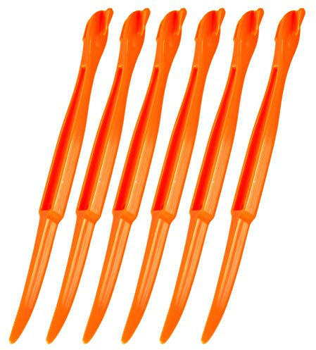 HOME-X Set of 6-Fruit Peelers for Kitchen, Citrus Peeler Tool, Kitchen Gadget, Easy Orange Peelers, Set of 6, 6 ½” L x 2 W x ½” H, Orange