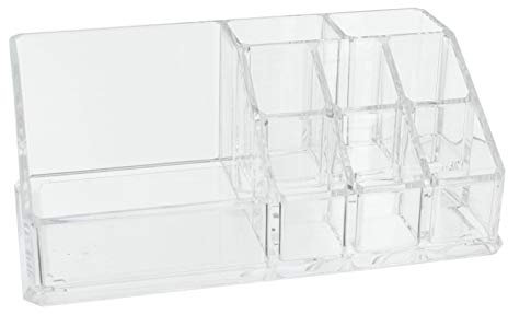 Kosmetik-Organizer Make-up-Organizer, Sortierkasten für Beautyprodukte, transparent (17,3 x 9,4 x 6,6 cm)