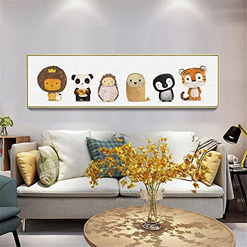 DIY 5D Diamant Gemälde Große Kits Malen nach Zahlen, Comic-Tiere Diamant Malerei Bilder Kristall Strass Erwachsene Stickerei Kreuzstich Leinwand Supply Kunst für Home Wand-Dekor Square Drill 12x24inch
