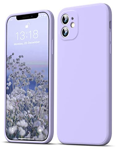 GOODVISH Hülle Kompatibel mit iPhone 11, Ultra Dünn Liquid Silicone Hülle, Kameraschutz und Bildschirmschutz, Voll abgedeckte stoßfeste Handyhülle für iPhone 11 6,1 Zoll, Violett