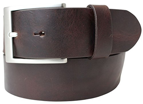 BELTINGER Gürtel mit Edelstahl-Gürtelschnalle aus Vollrindleder Used-Look 4 cm | Jeans-Gürtel 40mm | Ledergürtel Vintage-Look 4cm