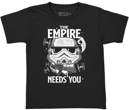 Funko Pocket POP! & Tee: SW - Stormtrooper - Für Kinder - Large - (L) - Sturmtruppler - Star Wars - T-Shirt - Kleidung mit Vinyl-Minifigur Zum Sammeln - Geschenkidee Für Erwachsene Männer