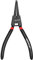 WISEUP Pinze per Anelli di Sicurezza, pinze interne ad anello a scatto ad angolo retto 170mm, acciaio al carbonio industriale, elevata durezza, non facile da rompere, pinza a ergonomiche