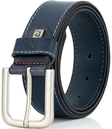 Pierre Cardin Herren Gürtel, Blau, Bundweite 85 cm Gesamtlänge 100 cm W 33.5 M