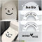 Sticker Fun Abattant Toilette, 'Put Me Down' Stickers WC Décor d'autocollants muraux de salle de bain Smiley Face (paquet de 6)