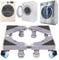Tubiaz Base de Machine à Laver, Réglable Support de Machine à Laver, Base de Réfrigérateur/Sèche-linge, 8 Pied Solides+4 verrouillables roulettes pivotantes, multifonctionnelle socle réglable 40-68cm
