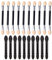 20PCS brosse éponge éponge à paupières 20PCS, bâton éponge long 10pcs et bâton éponge court 10pc, brosse fard à paupières, brosse à paupières éponge, applicateur de fard à paupières