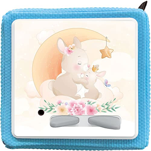 K002 | Schutzcover Schutzfolie für Toniebox selbstklebende passgenaue Folie Motive Zubehör für Kinder Spielzeug Aufkleber Sticker Personalisiert Wunschname (Nr. 7 Hase, ohne Wunschname)