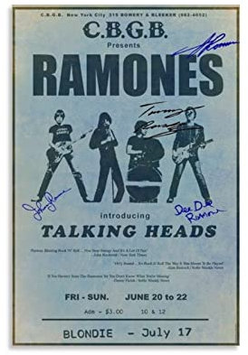 The Ramones 1975 CBGB ConcertFashion Poster Dekorative Malerei Leinwand Wandkunst Wohnzimmer Poster Schlafzimmer Gemälde 20 x 30 cm