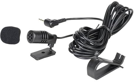 BAOSROY Microfono Stereo per Auto,Microfono Esterno 3,5 mm,3,5 mm Microfono Esterno per Auto,Ricambio per Microfono Esterno Autoradio,Auto Veicolo Unità Principale Audio Bluetooth Stereo GPS DVD