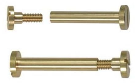 25PZ VITI A CANNOCCHIALE IN OTTONE - ? mm.6x30h. - testa ? mm.12 - vite ?.mm.5x11 MA