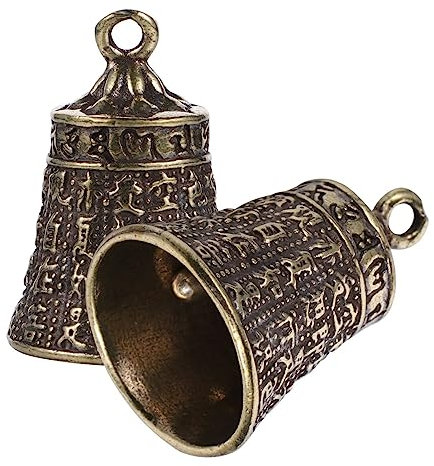 Cabilock 2St Schlüsselanhänger kreativität kreativekraft alte Glocke Leiterband für Jalousien Glockendekor Handwerk aus messingglocke Metall die Klingel Windspiele Zubehör