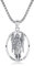 ECHOOY St. Gabriel Halskette Sterling Silber Erzengel Gabriel Anhänger St. Gabriel Halskette für Männer Katholische Medaille Talisman Beschütze Schmuck Religiöse Geschenke