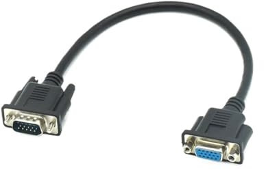 UNbit Cable de vídeo Corto HD de 25cm, 15 Pines, VGA, D-Sub, M/M, Macho a Hembra, RGB, Cable Extensible Compatible con Monitor, proyector y TV Cables (Color : M-F, Size : 25cm)
