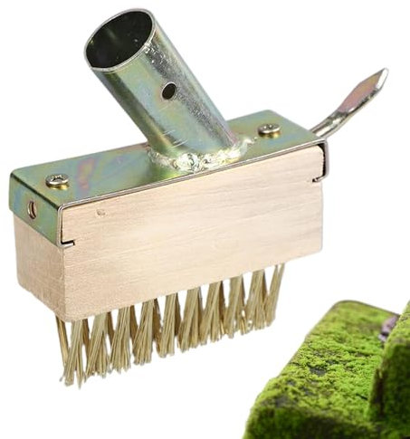 Brosse de pavé – Brosse métallique pour enlever la mousse d'allée – Outil de retrait de joints, angle de 45 degrés, désherbage manuel pour maison, cour, jardin, pavé de terrasse