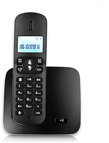 CAFIEDR Telefono Telefono Cordless 2.4G, Schermo retroilluminato Bianco, Chiamata a Tre, 40 Set di archiviazione dei Numeri di Telefono, Vivavoce, Confezione con Un Solo Ricevitore Telefono di casa