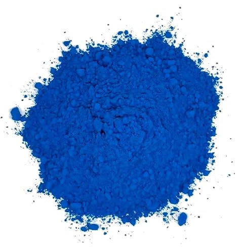 CRIGEMA - Pigmento en polvo - Blanco de titanio - 50g - 100% puro - Pintura al óleo, témpera, encausto, fresco (azul turquesa)