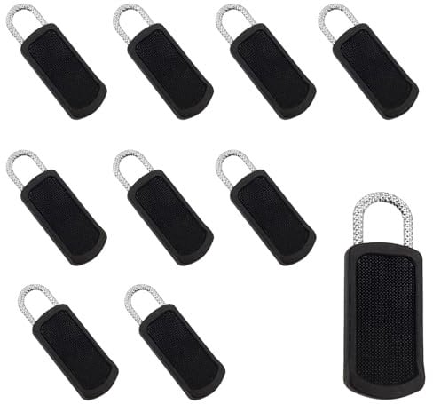 10-Stück Reisverschluss Zipper,Beidseitig Reißverschluss Zipper Ersatz,Ersatz Zipper für Reißverschlüsse,Pull Reparatur Ersatzteile Universal,Abnehmbares Anziehhilfe,für Fix Jacken Zelt Bettwäsche Set