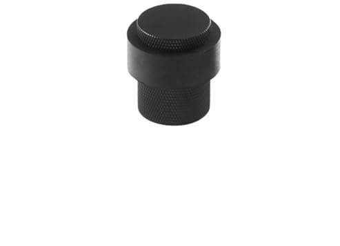 WUSHADEHANS Door stop,Magnetic door stop, Knurled Brass Rubber Door Stops Bathroom Door Stopper Heavy Duty Floor Mount Bumper Non-Magnetic Door Holder Catch(Black)