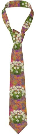 Schweizer Edelweiss Blumen, Krawatten Herren Krawatten Polyester Neuheit Dünne Krawatte Für Hochzeit Party