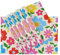 Tovaglietta all'americana con fiori estivi colorati e vivaci personalizzabili, riutilizzabili, lavabili, in plastica, sottopiatto, set di 6, 12 x 18