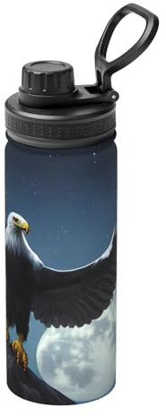 Phayah Eagle Under The Stars Camping Wandern Trinkflasche, Edelstahl, doppelwandig & vakuumisolierte Wasserflasche