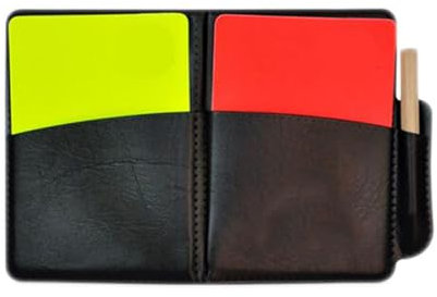 Jwthee Soccer Referee Cards, Red and Yellow Cards for Soccer Warning Cards with Record Paper, Pen, Card Storage Wallet, Soccer Referee Kit for Football Matches, Training, Sports Games