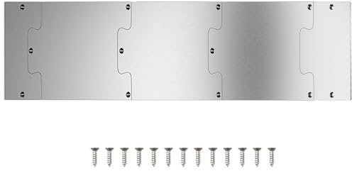 laxreheye Placa de seguridad para puerta de casa, placa de protección bajo placa de suelo, placa protectora de acero inoxidable para baño, estudio, garaje, etc