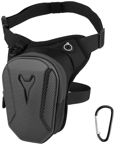 Vylyciy Beintasche Motorrad für Herren Damen, Oberschenkeltasche mit 2 Karabinern, Sport Beintasche, Motorrad Gürteltasche Wasserdicht für Laufen, Radfahren, Motorradfahren, Angeln