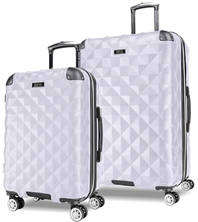 Kenneth Cole REACTION Diamond Tower Luggage Collection Lightweight Hardside Expandable 8-Wheel, Lavender, 3-Piece Set (20, 24, & 28), Diamond Tower Luggage Collection