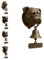 Mops-Willkommensklingel, Vintage-Mopskopf-Glocke aus Gusseisen, originelle Metall-Hunde-Dekoration, Wandglocke für Haustür, Veranda, Garten (#3)