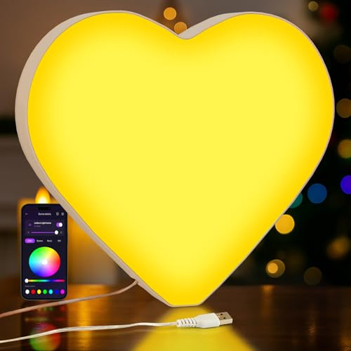 UooEA LED Light Up Heart Letter – Alphabet Symbol for Custom Name, Wall Decor for Weddings, Birthdays, Valentine’s Day