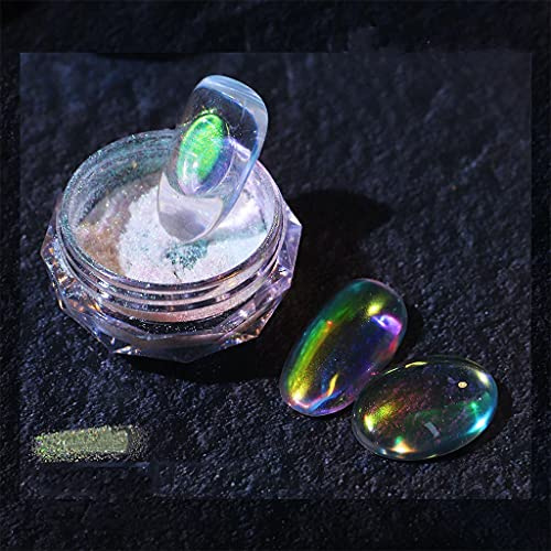 Schillerndes Nagelpulver Regenbogen Tautropfen Spiegeleffekt Holografisches Pigmentglas Für Kunst Buntes Feen Tauch Holografie Set