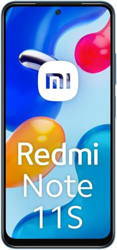 XIAOMI Redmi Note 11S Móvil Libre | 6GB RAM 128GB | Pantalla AMOLED 90Hz | Cámara 108MP Cuádruple | Batería 5000mAh | Helio G96 | Color Azul | 4G LTE, Accesorios no incluidos (Reacondicionado)