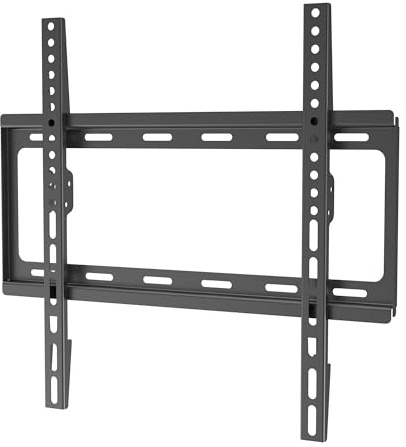 SLX Support Mural Fixe Fin pour TV de 32 à 70, Profil Ultra Bas de 27 mm, VESA Max 400 x 400, 40 kg, Support Mural Robuste pour écrans Plats LED LCD avec Niveau à Bulle intégré et kit de Fixation
