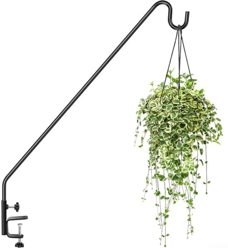 Crochet extensible réglable pour accrocher des mangeoires à oiseaux, plantes d'extérieur, pots de fleurs, lanternes et carillons éoliens