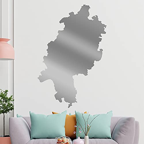 KIWISTAR Bundesland Hessen - Wiesbaden Frankfurt Wandtattoo in 6 Größen - Wandaufkleber Wall Sticker - Dekoration, Küche, Wohnzimmer, Schlafzimmer, Badezimmer