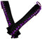 Black Out Satin Armstulpen mit Schnürung lila