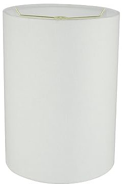 Aspen Creative 31261 8 Wide (8 x 8 x 11) Transitional Drum Cylinder Shaped Spider Construction Lamp Shade, White